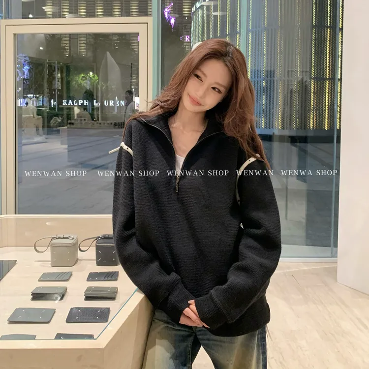 双十一狂欢价！【MM*新品合集】秋冬长袖半拉链针织套头男女同款毛衣