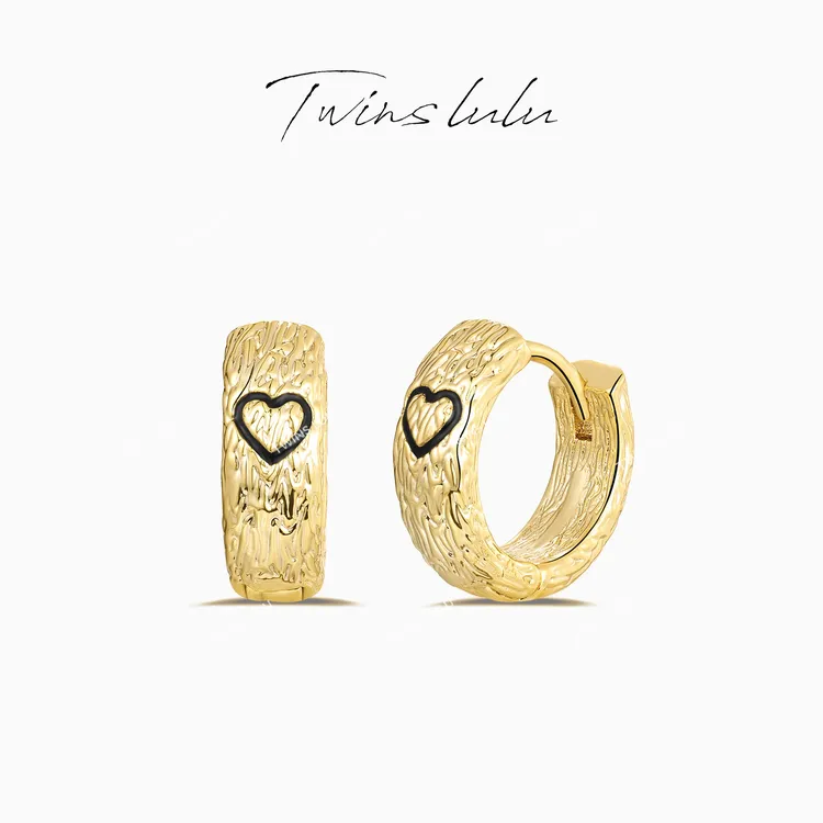 TWINS LULU 出游  小众气质时尚高级感爱心圈圈耳环秋上新TSL1510