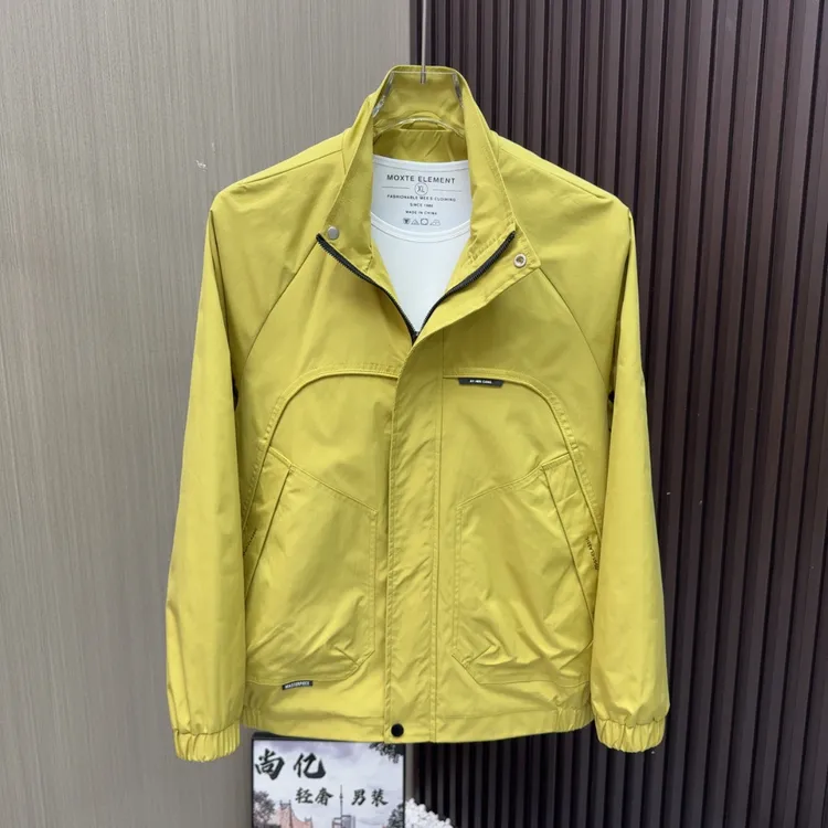 尚亿1005春季新品时尚潮流百搭男士立领夹克外套轻奢休闲外套