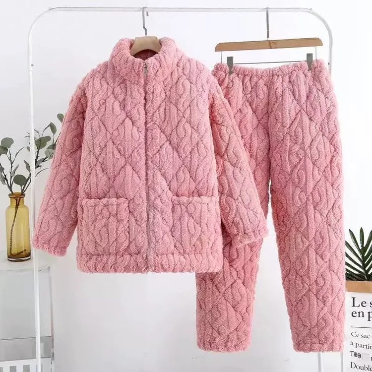 【贱哥专属】男女款冬季家居服套装加厚加绒保暖睡衣冬款家居服