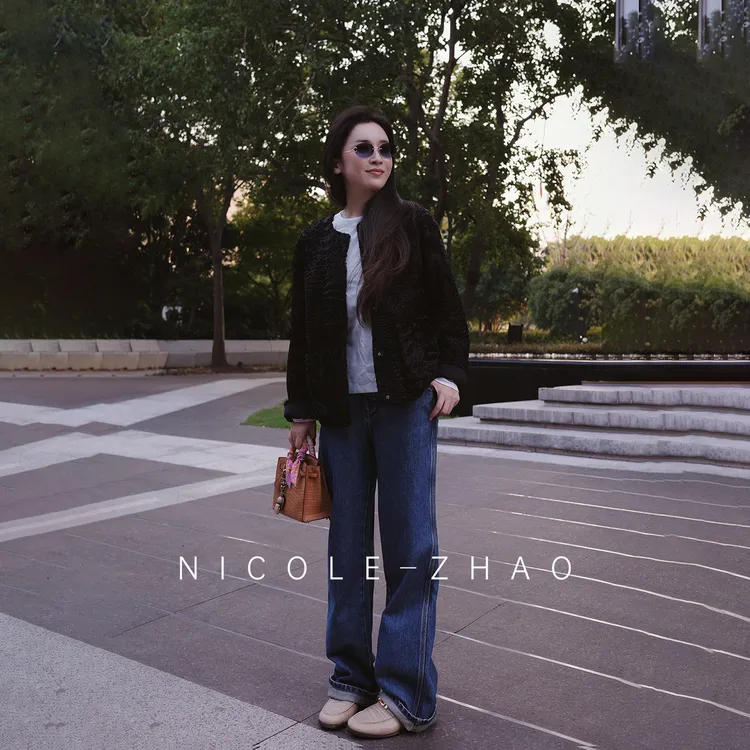 (预售)【贵姐NICOLE】超显高高定宽松气质时尚舒适牛仔裤5NKN021