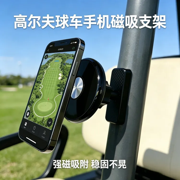 高尔夫球车双面磁吸手机支架球车专用健身器材多功能通用支架