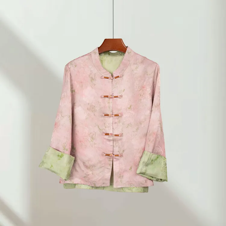 [绿绕粉窗]2025新中式国风秋季开衫外套上衣3158
