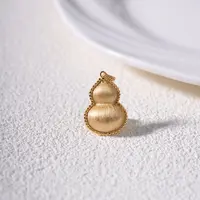 足银银制品 L足银银制品 【玉总珠宝】足银纯银镂空拉丝葫芦吊坠C