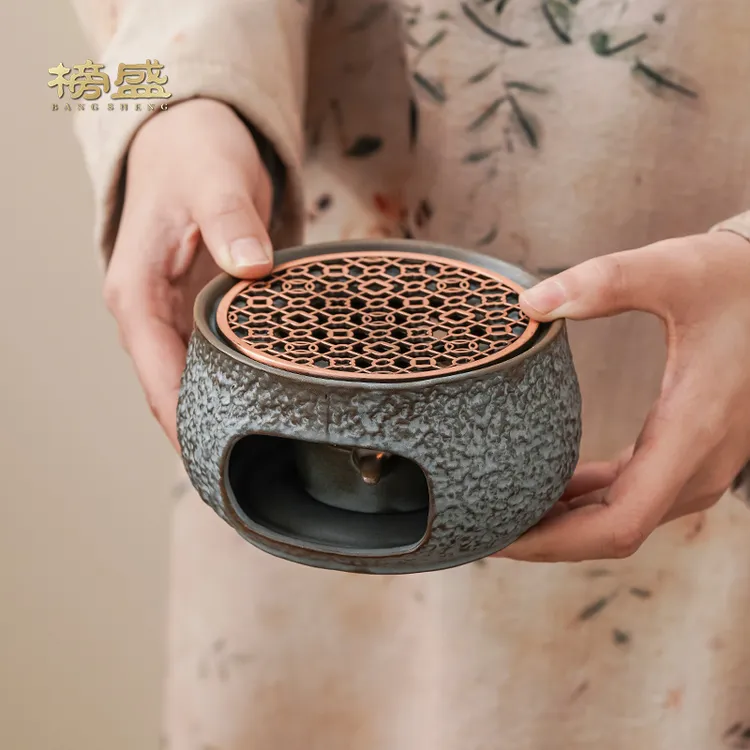 榜盛温茶炉蜡烛煮茶底座保温暖茶器中式高档烘茶炉围炉煮茶温茶器