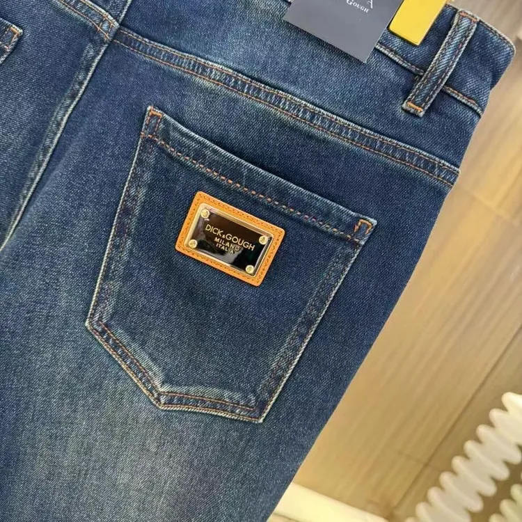 直筒高腰修身小直筒男牛仔裤水洗男士长裤薄款厚款