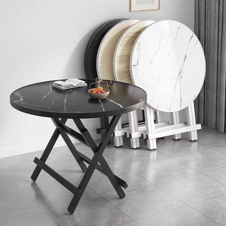 折叠桌小户型租房宿舍吃饭桌子圆桌家用餐桌户外简易便携摆摊小桌