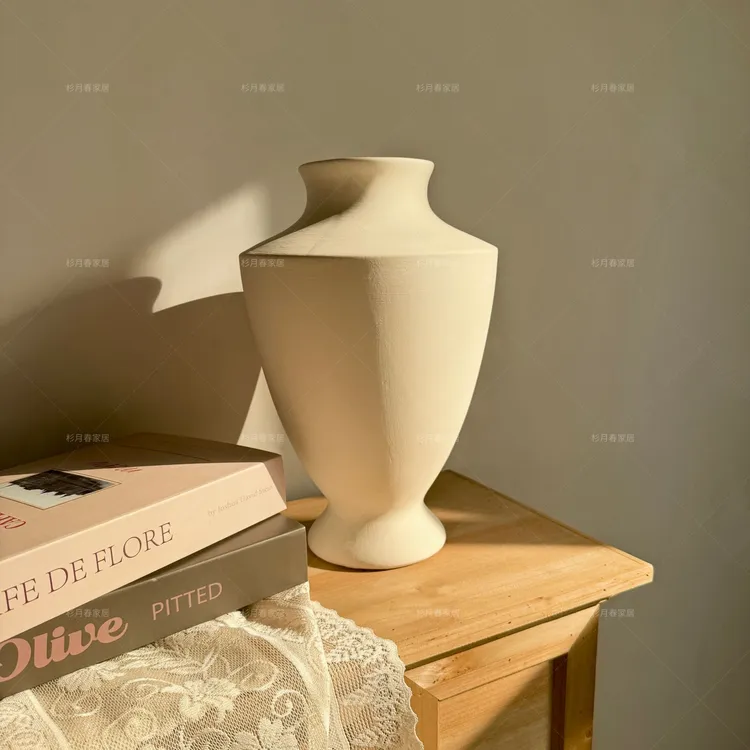 轻奢风高品质陶瓷瓶复古风法式欧式家居摆件花瓶花器插花容器饰品