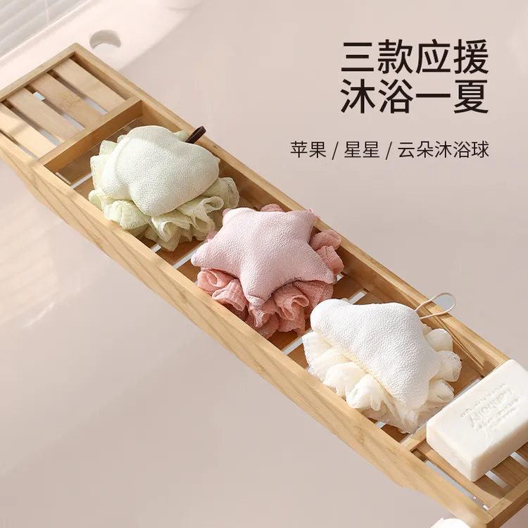 FaSoLa沐浴球女可爱浴花搓澡巾双面两用高档起泡不散超柔软洗澡球
