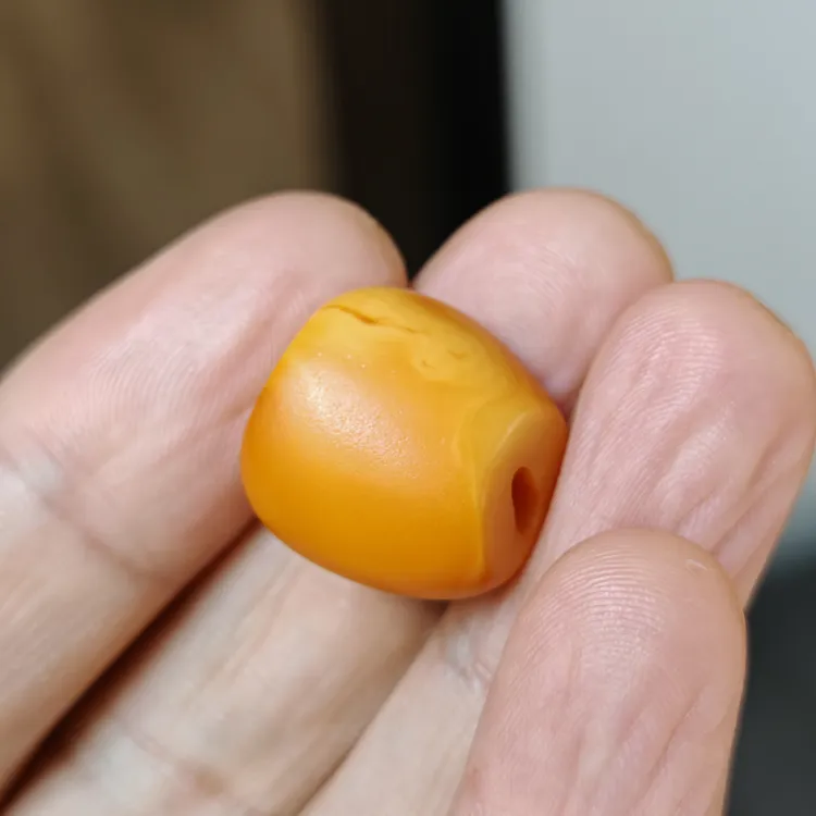 天然老蜜蜡西亚马蹄珠保真保老文玩配饰手串配珠百搭款