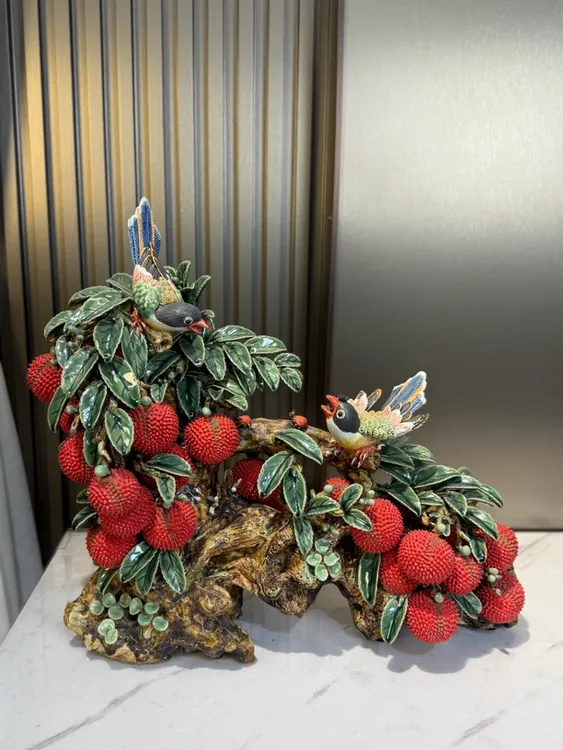 【喜获红利荔枝树】石湾公仔尺寸长度50高度46