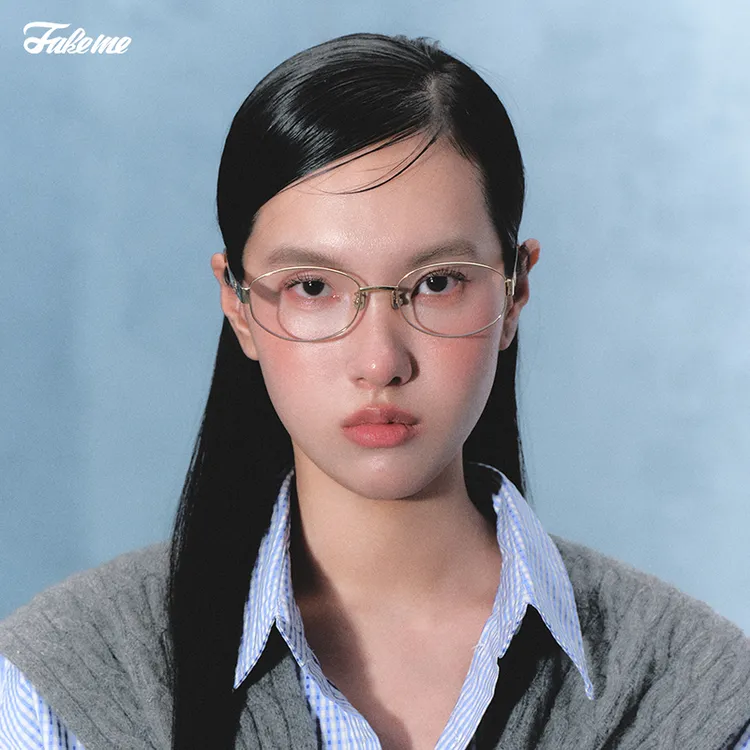 Fakeme【JOJO专属】新品轻奢椭圆框光学镜ins风大小姐素颜镜 Nocap