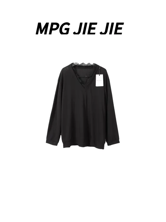 MPG JIEJIE【风韵犹存】25早秋气质蕾丝女人味T恤