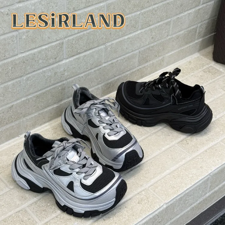 50825女士新款加绒厚底增高休闲运动老爹鞋