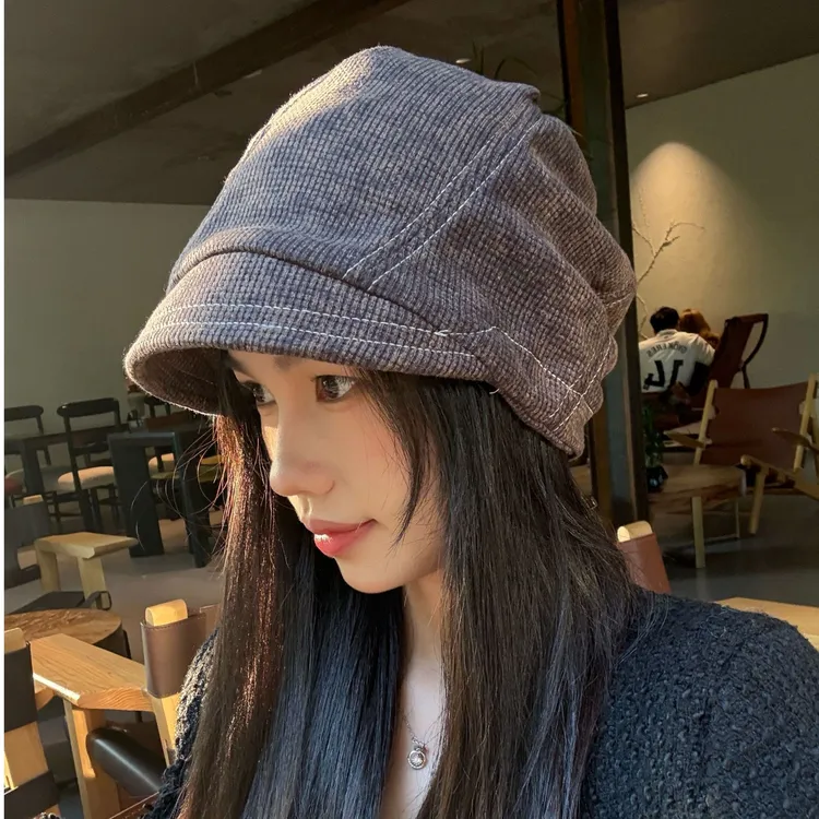 美式复古冷帽｜素颜遮脸渔夫帽女秋冬街头休闲显脸小头包脸堆堆帽