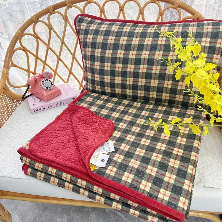 加大尺寸-全棉双层纱+绒床盖榻榻米床盖单件秋冬季加厚加绒床单