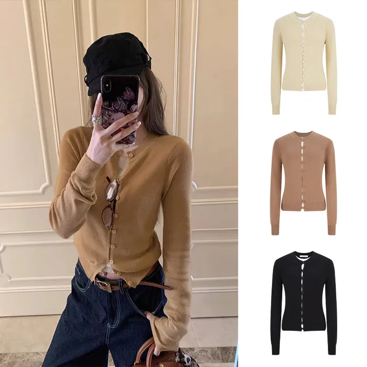 Moses Queen/魔西女王氧气多巴胺假两件针织衫设计感显瘦撞色上衣