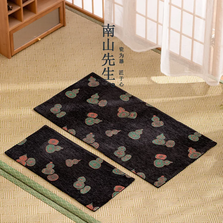 南山先生 黑色葫芦茶席 中式复古干泡吸水防烫壶垫碗垫茶道配件