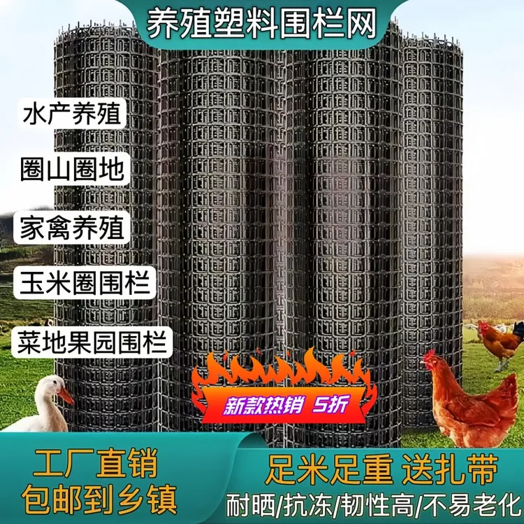 厂家批发自销防晒塑料围栏网养殖网拦鸡网养鸡鸭网大鹏防鸟网圈地