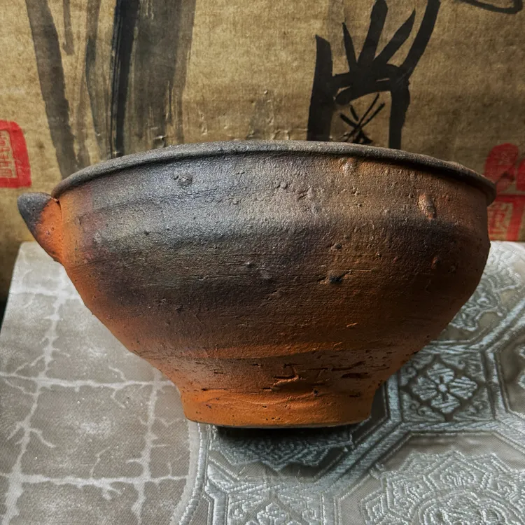 种子南蛮·森冈成好·日本作家器·种子岛烧·南蛮烧·粗粝石爆·片口钵