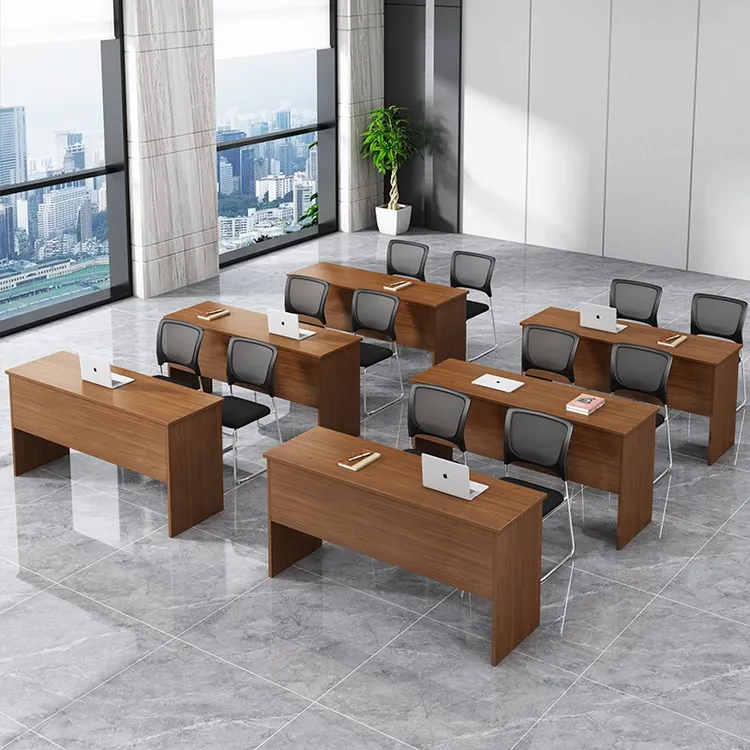 会议培训桌简约现代2/3人位办公长条桌子职员酒店政府会议室桌椅