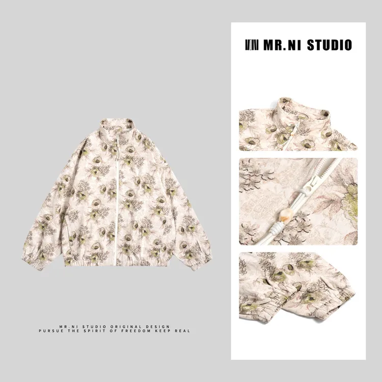 MR.NI/倪先生「莫奈花园」国风花卉匠人系列高定肌理感秋季夹克外套