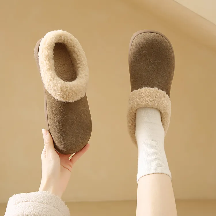 2024秋冬新款加绒保暖棉鞋全包勃肯雪地靴冬季软底棉鞋