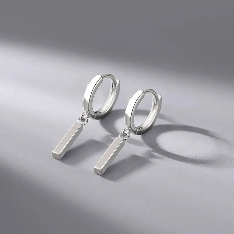 足银耳饰 999银耳环素款个性耳坠小众气质轻奢百搭简约防过敏耳扣