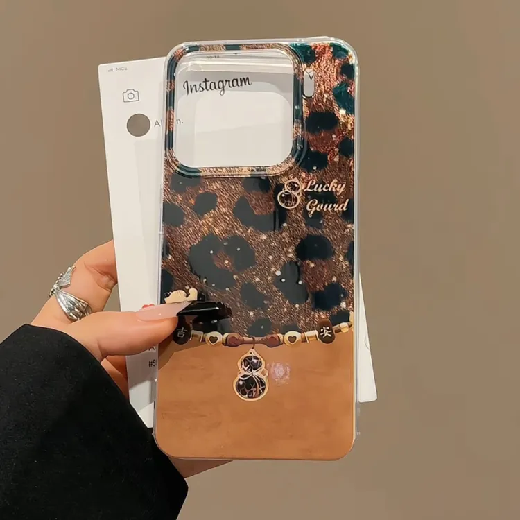 适用苹果16手机壳漩涡IMD华为p豹纹福禄葫芦mate70小众小米15新款