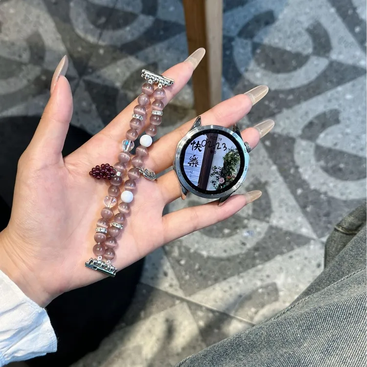 ECBC【葡萄啵啵】串珠表带适用华为GT4GT3手表带watch4pro新女款GT2