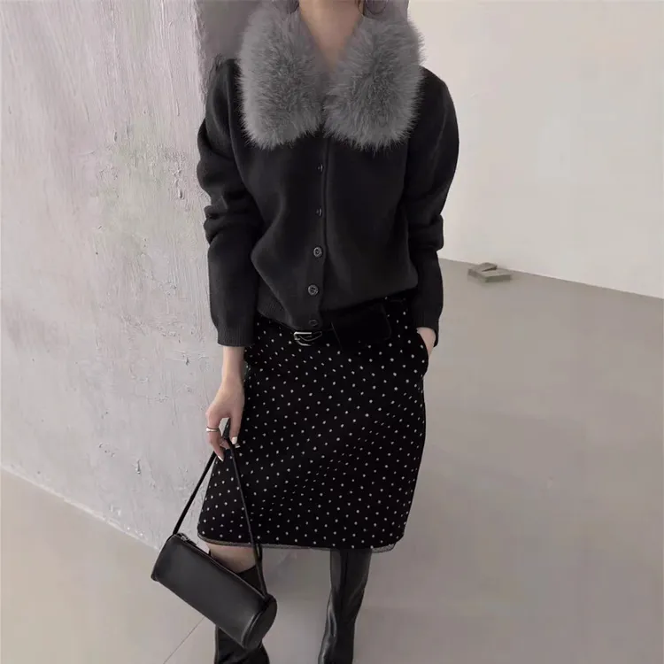 法式美拉德通勤套装韩系毛领设计狠保暖！2025秋冬新款简约气质百