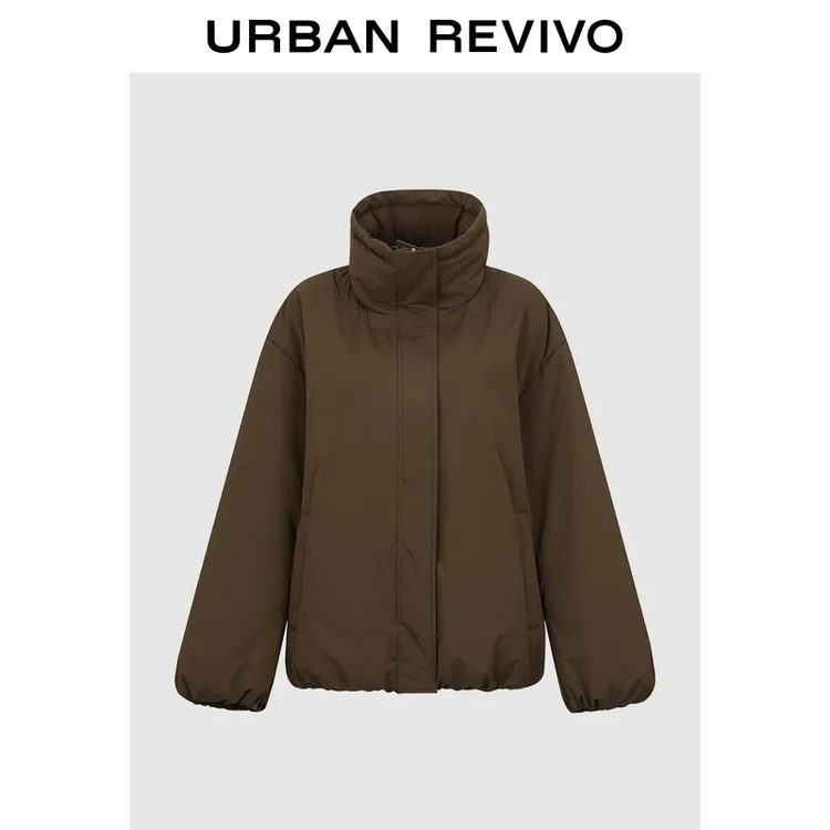 UR2025冬季新款女装琥珀流光风立领超宽松羽绒服UWJ150074