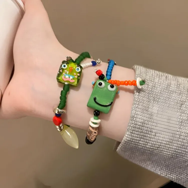 非金属陶瓷手链 2025年新款卡通可爱海绵宝宝配饰女情侣闺蜜手链