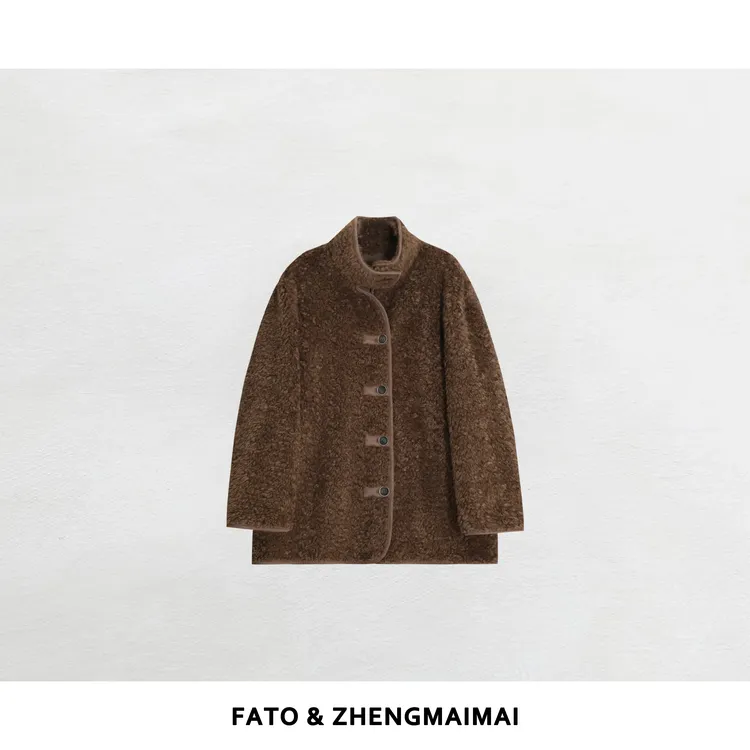 郑买买 泰迪外套 秋冬韩版高级感气质显瘦复古毛毛外套HH50907W1