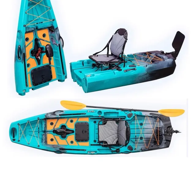 kayake拼接卡可拆分卡亚克皮划艇独木舟单人路亚船钓鱼船脚踩踏电