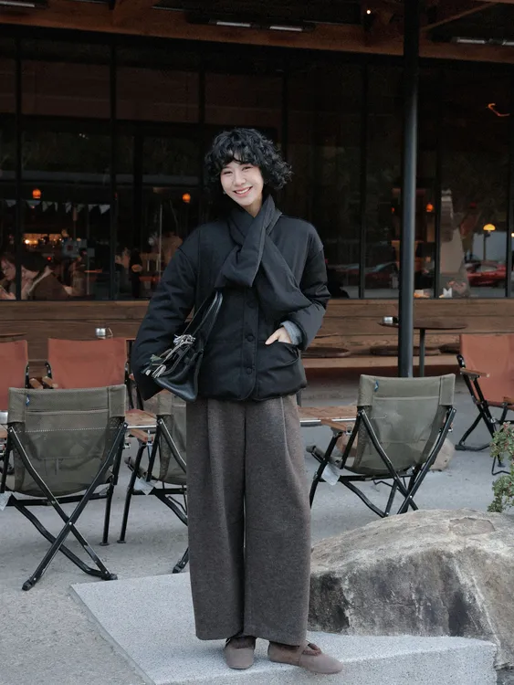 TT设计师【冬日爱丁堡】极简风时尚高级感白鹅绒羽绒服TT191525