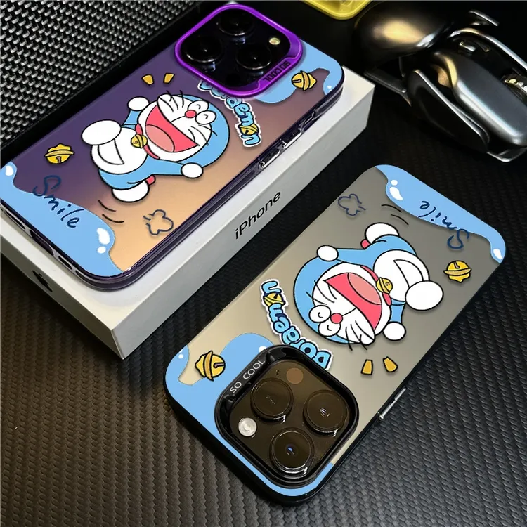 开心叮当猫适用苹果16promax手机壳iPhone15硅胶14保护套17新款12