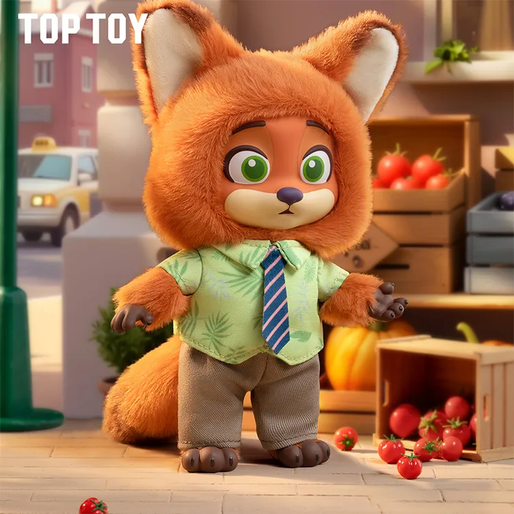 【TOPTOY】迪士尼疯狂动物城尼克与朱迪的成长之旅系列毛绒盲盒摆件