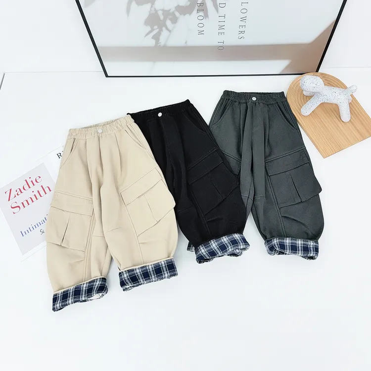 男童冬加绒裤子儿童休闲裤2025新款秋冬装 DF25160 悠悠童话童装