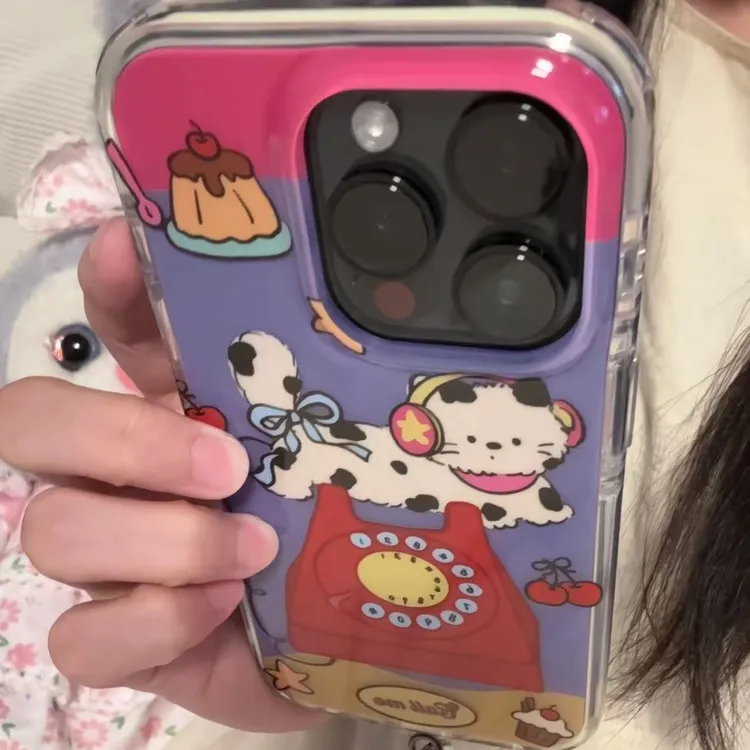 蛋糕小熊适用苹果iphone17/16软壳OPPO荣耀华为小米vivo手机