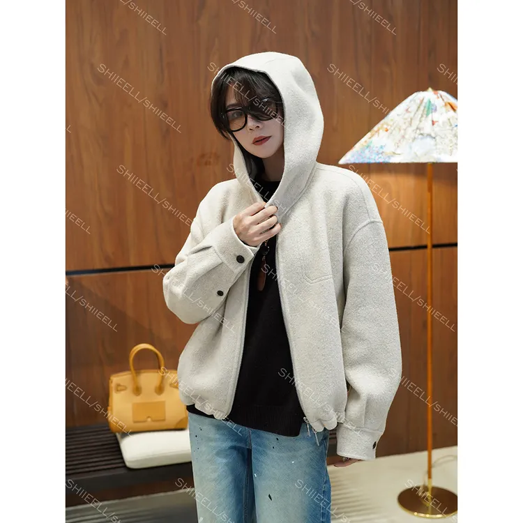 SHIIEELL【人见人爱】连帽加绒保暖时尚宽松显瘦加厚休闲卫衣ZD715