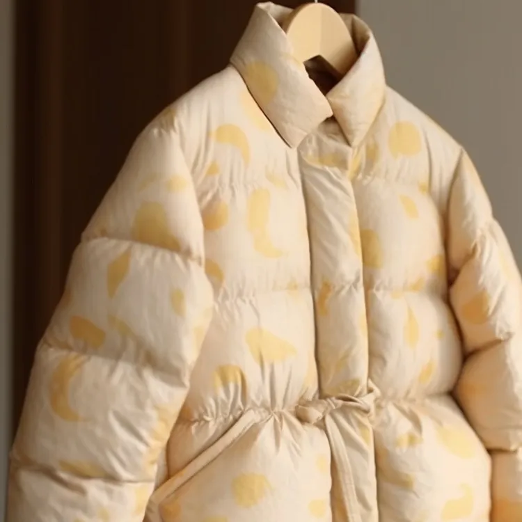 今年流行高级感超好看新中式女装国风黄色棉服外套秋冬季2024新款