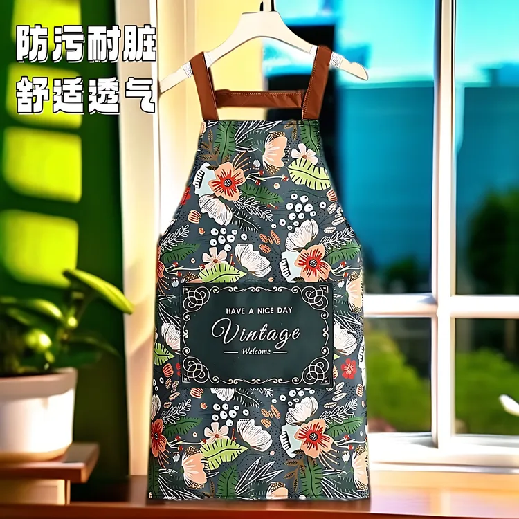 【新疆包邮】高端围裙厨房家用新款防污耐磨帆布做饭罩衣网红洋气