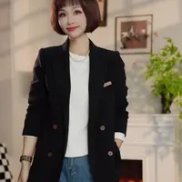 W050秋季新款时尚气质翻领休闲西装外套AT