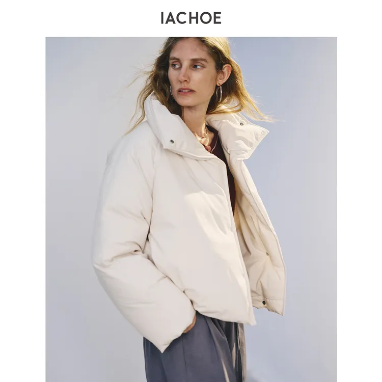 IACHOE三防95%白鹅绒立领短款鹅绒服3671515005