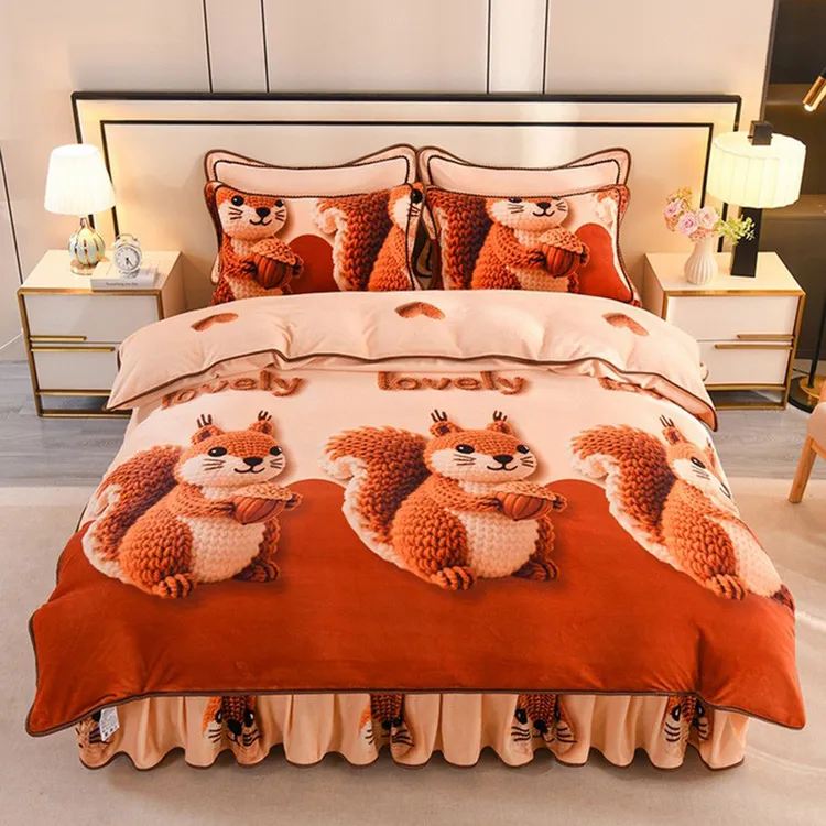 冬季加厚单独绒被套单件双面绒180x200x230人1.5法兰莱牛奶绒被罩