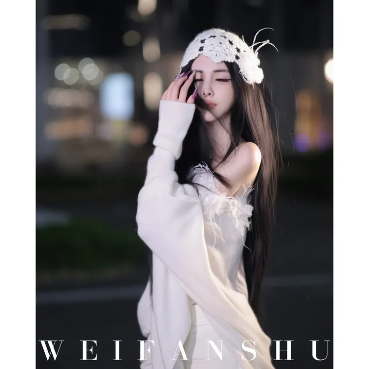 WEIFANSHU/魏凡舒【露台茶会】羊毛毛衣&手工钩花帽子