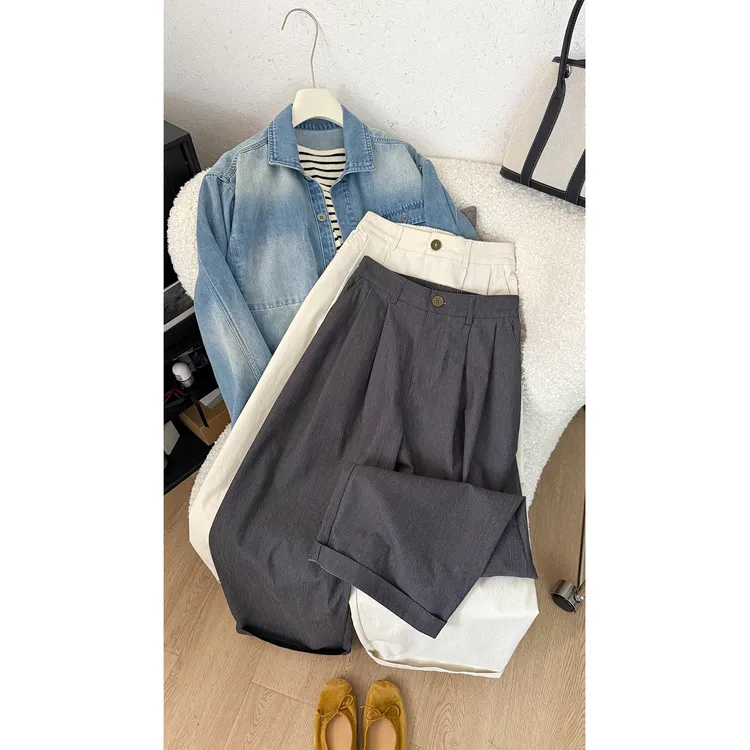 苏安家｜“纸皮山本裤” 腔调十足特种工艺肌理感半松紧腰夏日工装裤