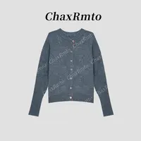 ChaxRmto斯斯25秋冬时尚针织圆领纽扣开衫毛衣SD1A2362