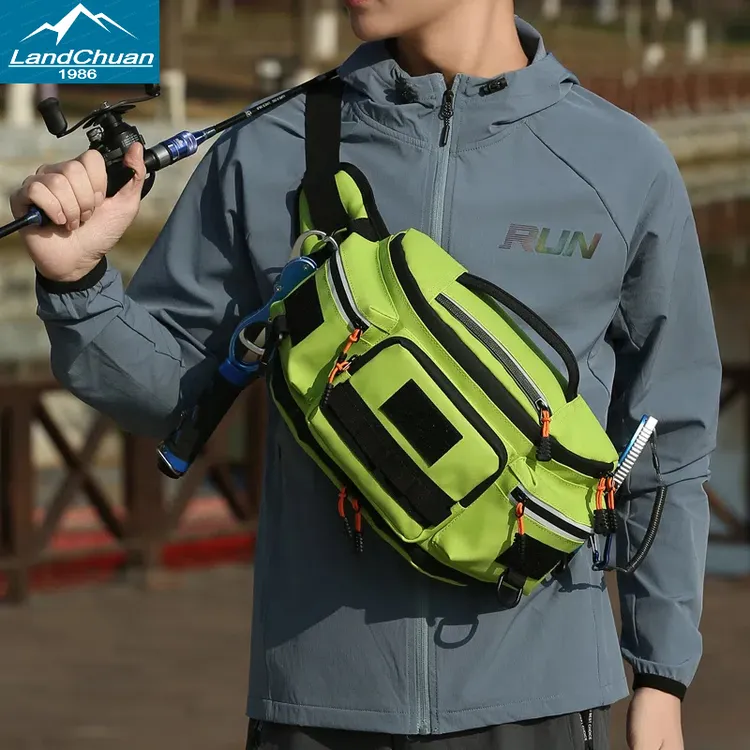 新款路亚包防水腰包男女单肩斜挎胸包旅游骑行机车专用腰包钓鱼包